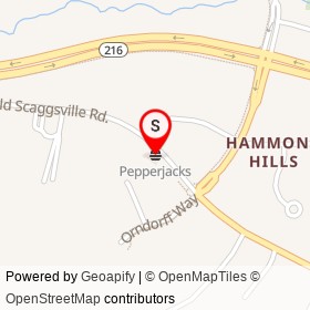 Pepperjacks on Old Scaggsville Road, Scaggsville Maryland - location map