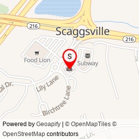 Sandy Spring Bank on Birchtree Lane, Scaggsville Maryland - location map