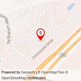 Gateway Deli on Concourse Drive, Linthicum Maryland - location map