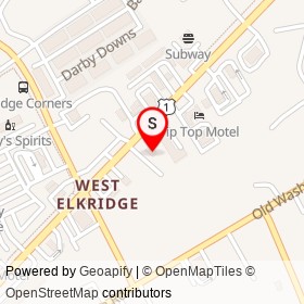 KFC on Washington Boulevard, Elkridge Maryland - location map