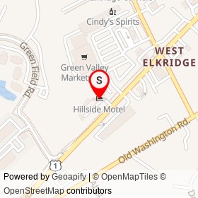 Hillside Motel on Washington Boulevard, Hanover Maryland - location map