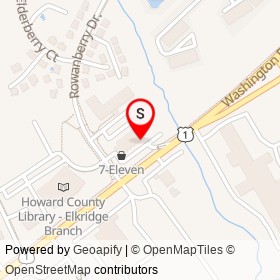 Quiznos on Washington Boulevard, Hanover Maryland - location map