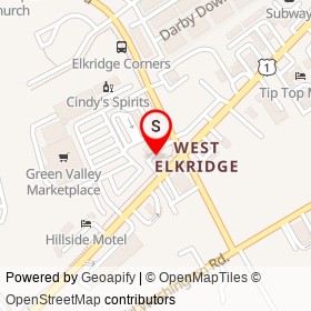 Exxon on Washington Boulevard, Elkridge Maryland - location map