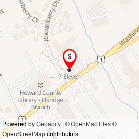 7-Eleven on Washington Boulevard, Hanover Maryland - location map