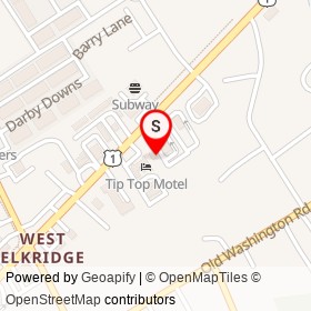 Jiffy Lube on Washington Boulevard, Elkridge Maryland - location map