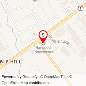 Harwood Convenience on Washington Boulevard, Elkridge Maryland - location map