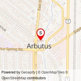 Rite Aid on Sulphur Spring Road, Arbutus Maryland - location map