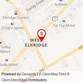 Service Center on Washington Boulevard, Elkridge Maryland - location map