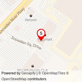 DSW on Snowden Square Drive, Columbia Maryland - location map