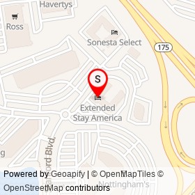 Extended Stay America on Stanford Boulevard, Columbia Maryland - location map