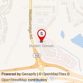 Dunkin' Donuts on Meadowridge Center Drive, Elkridge Maryland - location map