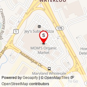 MOM'S Organic Market on Assateague Drive,  Maryland - location map