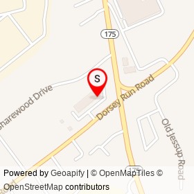 Pro Nails on Dorsey Run Road, Jessup Maryland - location map