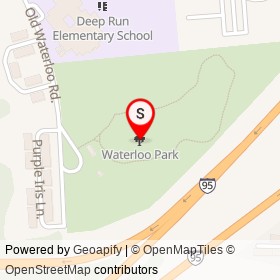 Waterloo Park on ,  Maryland - location map