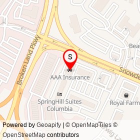 AAA Insurance on Minstrel Way, Columbia Maryland - location map
