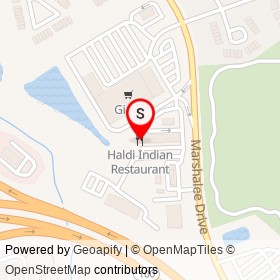 Haldi Indian Restaurant on Marshalee Drive, Elkridge Maryland - location map