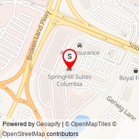 SpringHill Suites Columbia on Minstrel Way, Columbia Maryland - location map