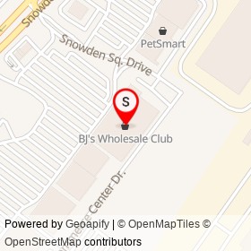 BJ's Wholesale Club on Snowden River Parkway, Columbia Maryland - location map