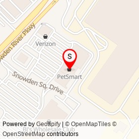 PetSmart on Snowden Square Drive, Columbia Maryland - location map