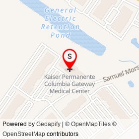 Kaiser Permanente Columbia Gateway Medical Center on Samuel Morse Drive, Columbia Maryland - location map