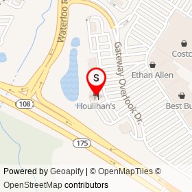 Houlihan's on Gateway Overlook Drive, Columbia Maryland - location map