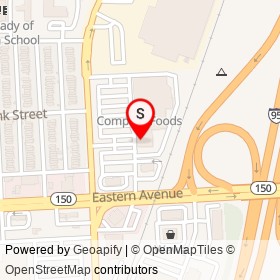 Subway on Eastern Avenue, Baltimore Maryland - location map