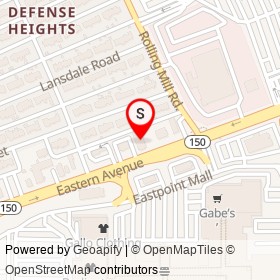Price Busters Discount Furniture on Eastern Avenue, Eastpoint Maryland - location map