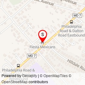 Fiesta Mexicans on Philadelphia Road, Rosedale Maryland - location map