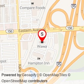 Wawa on Eastern Avenue, Baltimore Maryland - location map