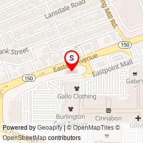 Bank of America on Eastern Avenue, Eastpoint Maryland - location map