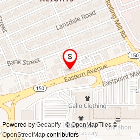 Eastpoint Gold Jewelty on Eastern Avenue, Eastpoint Maryland - location map