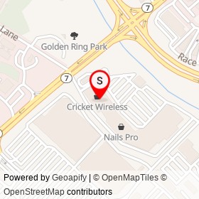 Quiznos on Philadelphia Road, Rossville Maryland - location map