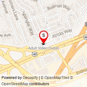 Adult Video Outlet on Pulaski Highway, Baltimore Maryland - location map