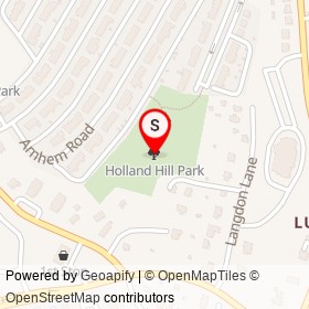 Holland Hill Park on , Rosedale Maryland - location map