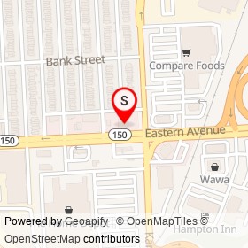 Exxon on Eastern Avenue, Baltimore Maryland - location map