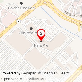 Nails Pro on Philadelphia Road, Rossville Maryland - location map