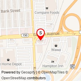 Broadway Diner on Eastern Avenue, Baltimore Maryland - location map