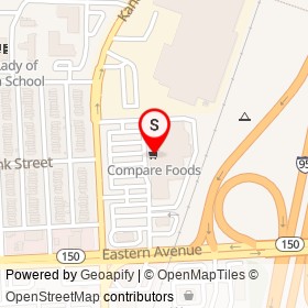 Compare Foods on Eastern Avenue, Baltimore Maryland - location map