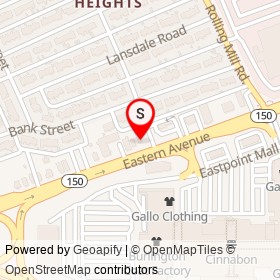 Papa Kiké Pizza & More on Eastern Avenue, Eastpoint Maryland - location map
