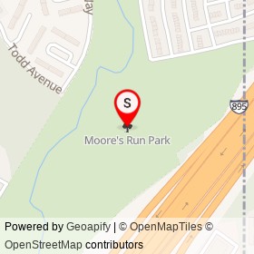 Moore's Run Park on , Baltimore Maryland - location map
