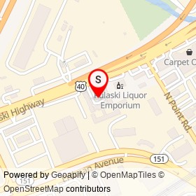 Deluxe Plaza on Pulaski Highway, Baltimore Maryland - location map