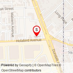 Soprano's Pizza on Holabird Avenue, Baltimore Maryland - location map