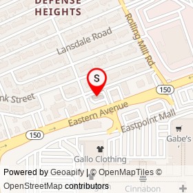 Dunkin' Donuts on Eastern Avenue, Eastpoint Maryland - location map