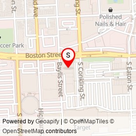 DSW on Boston Street, Baltimore Maryland - location map