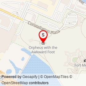 Orpheus with the Awkward Foot on Key Memorial Path, Baltimore Maryland - location map