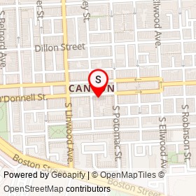 M & L Canton Discount Liquors on O'Donnell Street, Baltimore Maryland - location map