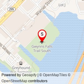 Gwynns Falls Trail South on , Baltimore Maryland - location map