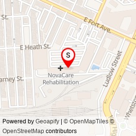 Wells Fargo on East Fort Avenue, Baltimore Maryland - location map
