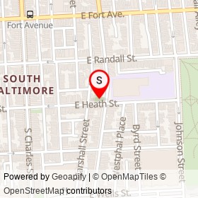 1640 Light Street on , Baltimore Maryland - location map