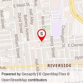 Pure Raw Juice on Riverside Avenue, Baltimore Maryland - location map